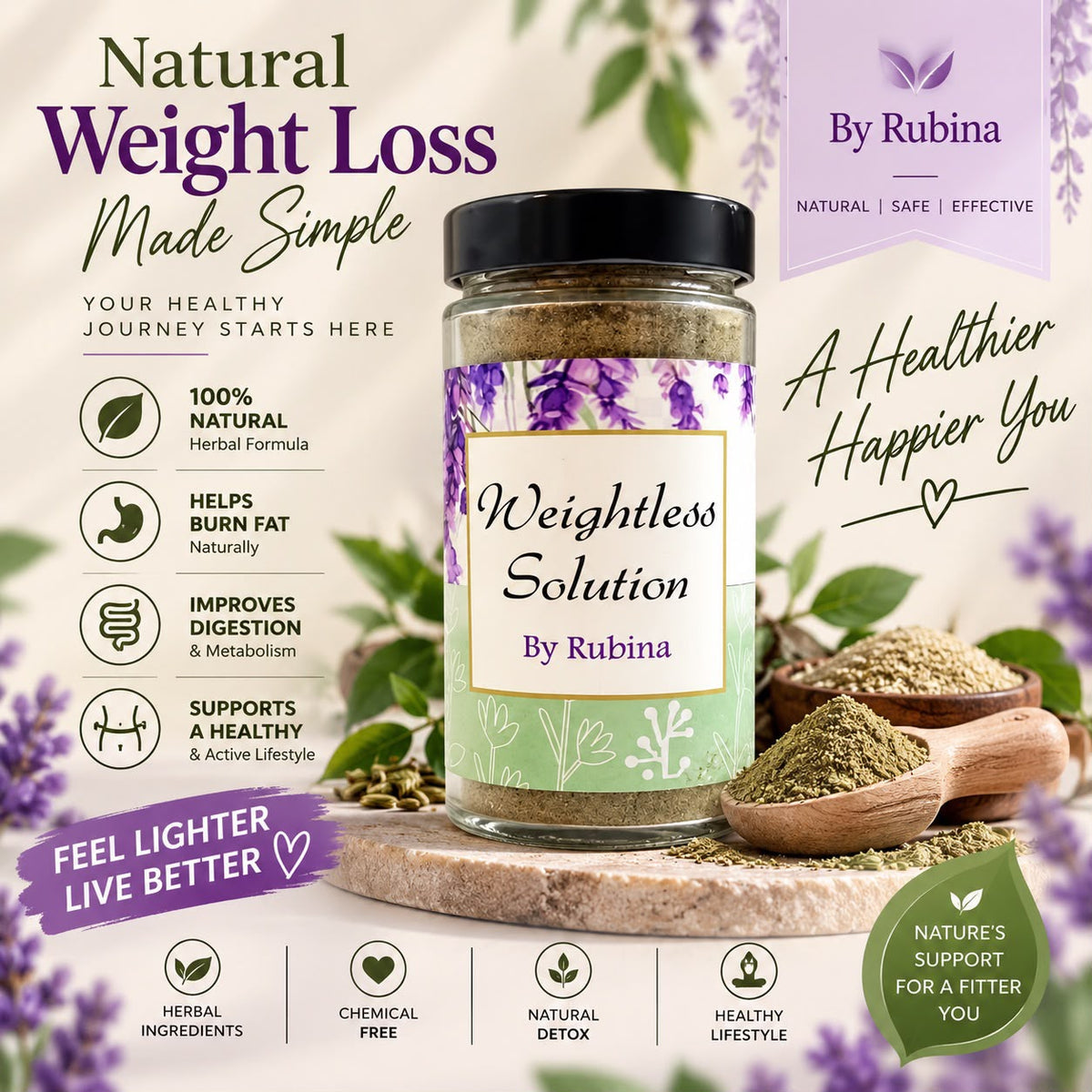 By Rubina Weightless Solution – Natural Herbal Weight Management Formula